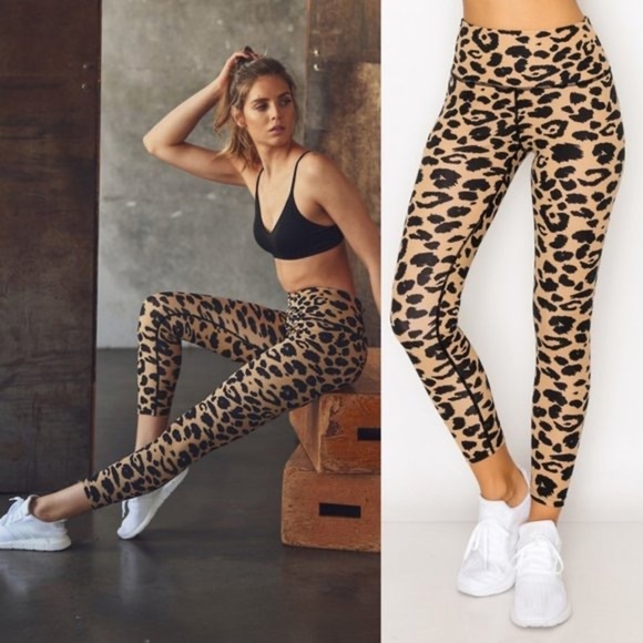 KIMBERLY Pants - High Waist Animal Print Leopard Print legging M New In Package Brown leopard